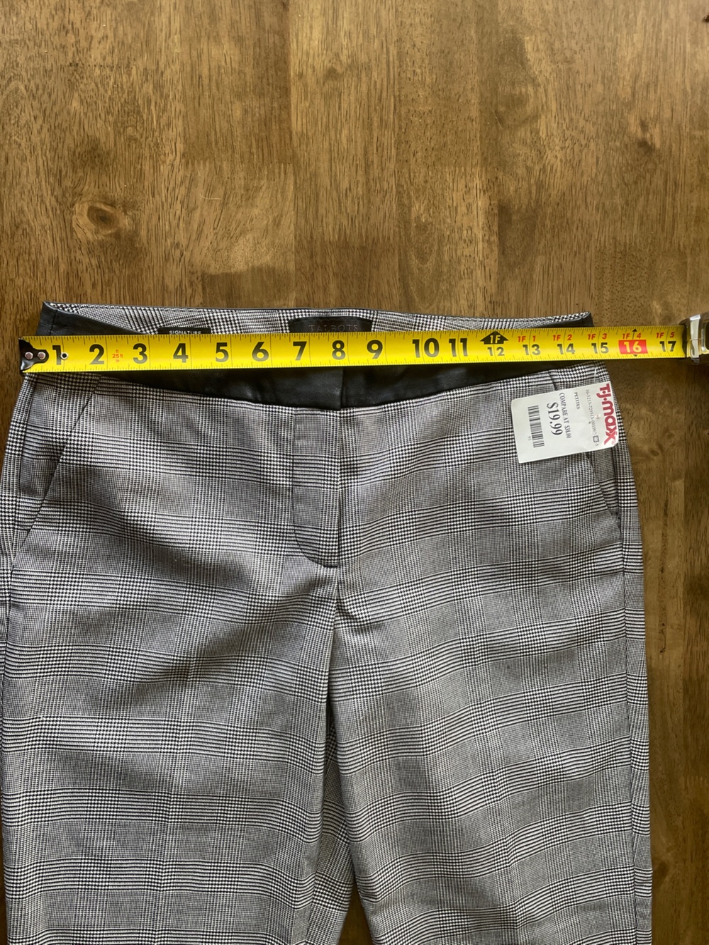 Talbots Petite Size 2P Gray Plaid Ankle Pants NWT Classic Career Trousers - Picture 6 of 9